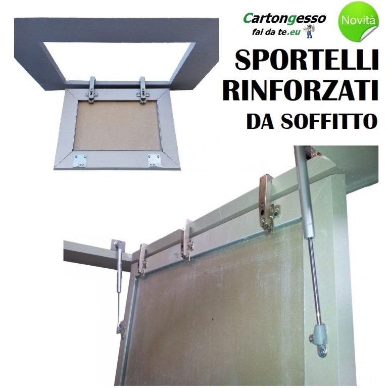 Botola d'ispezione per cartongesso in alluminio con sistema di apertura  push pull con barra centrale di rinforzo 60x120 Chiusur