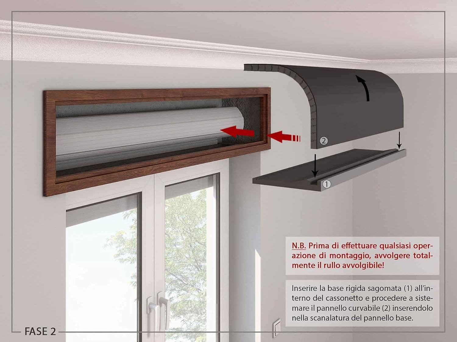 Montaggio coibentazione per cassonetto e avvolgibile interna 2