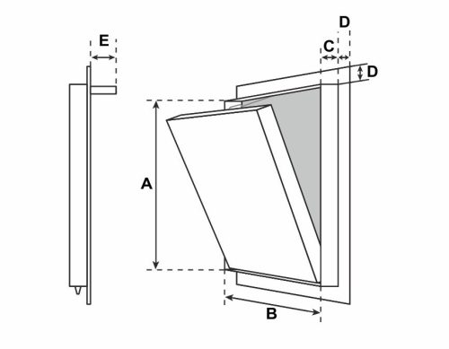 botola ispezione drywall mattonelle cartongesso muro