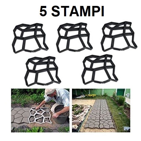 EBTOOLS Stampo Riutilizzabile per Cemento, 10 Griglie Stampo per  Pavimentazione in Cemento da Giardino Fai da Te per Pavimenti, Passerelle e  Percorsi