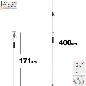 Asta telescopica di sostegno con altezza media cm. 160/290