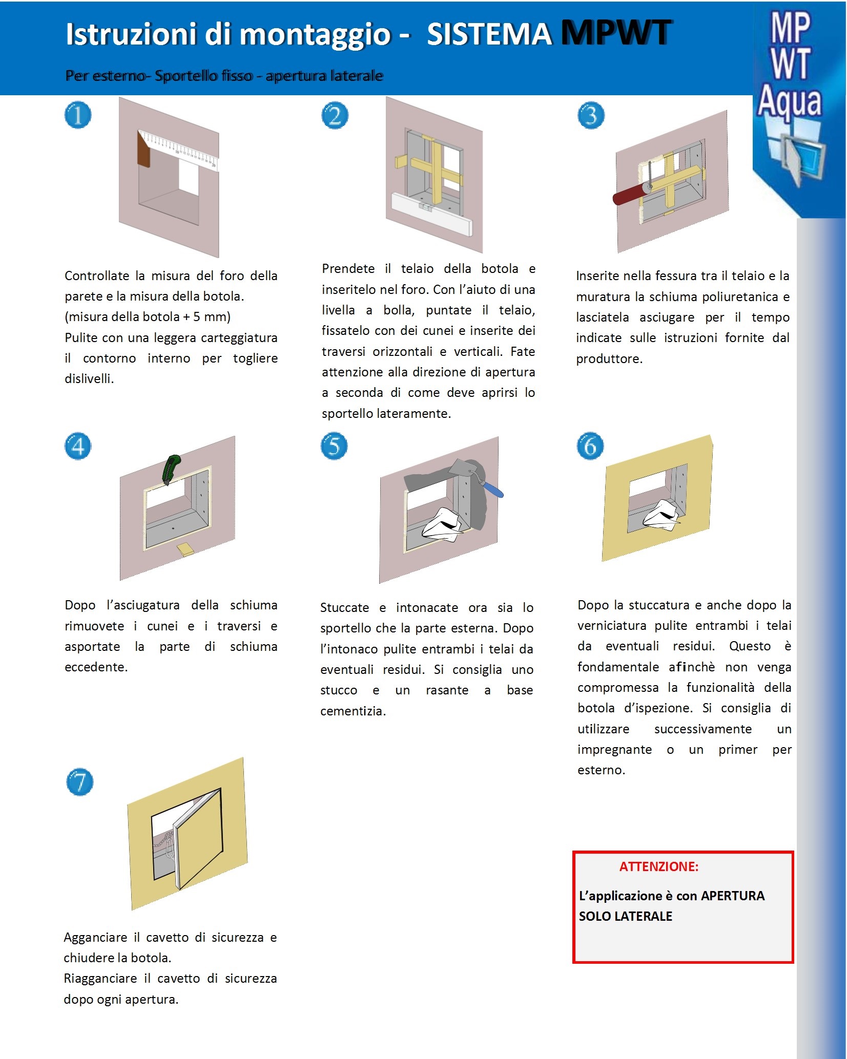 MANUALE DI MONTAGGIO MPWJA